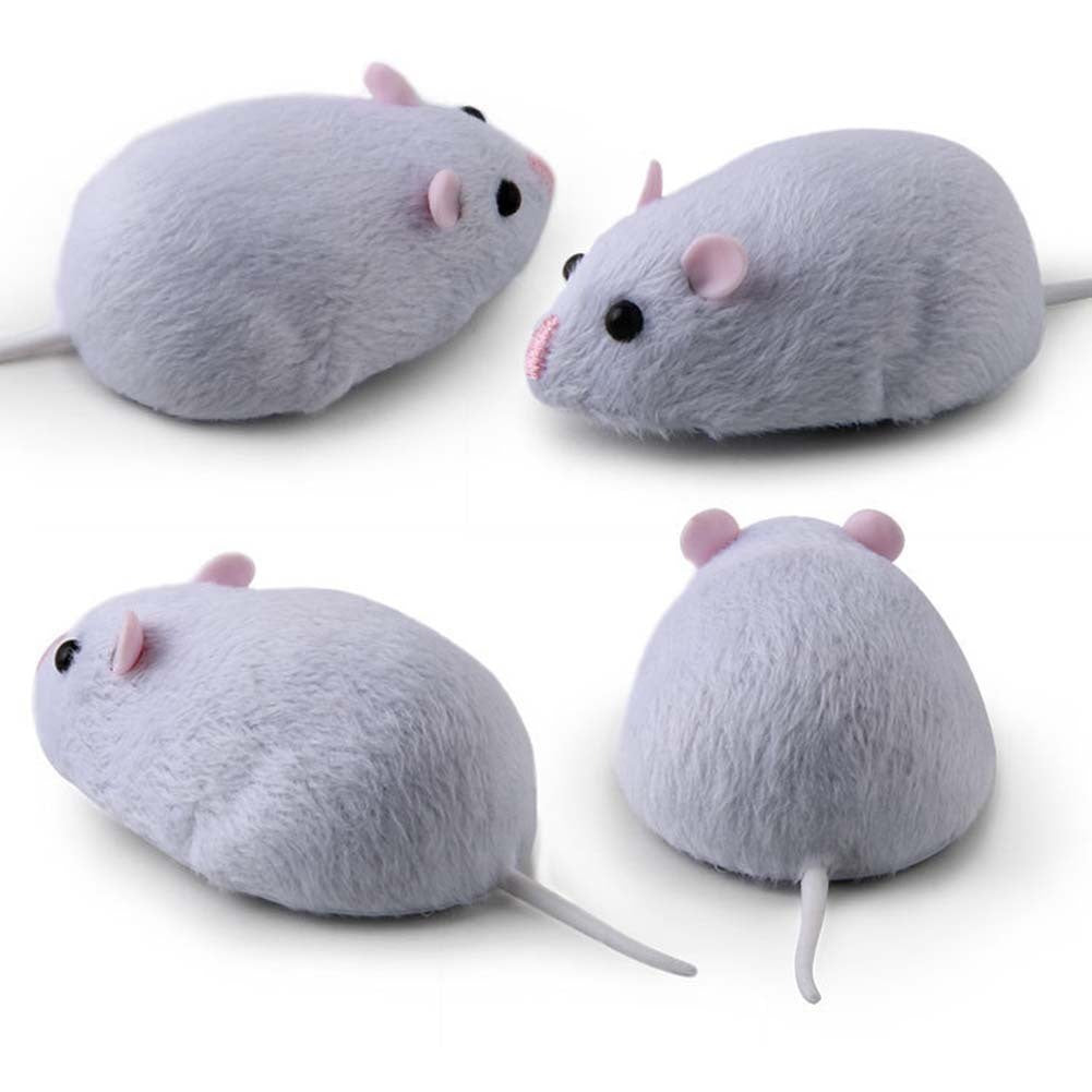 Wireless Remote Control Rat Toy Simulation Infrared Electronic Mouse Model for Cat Dog Scary Trick Toys Gray