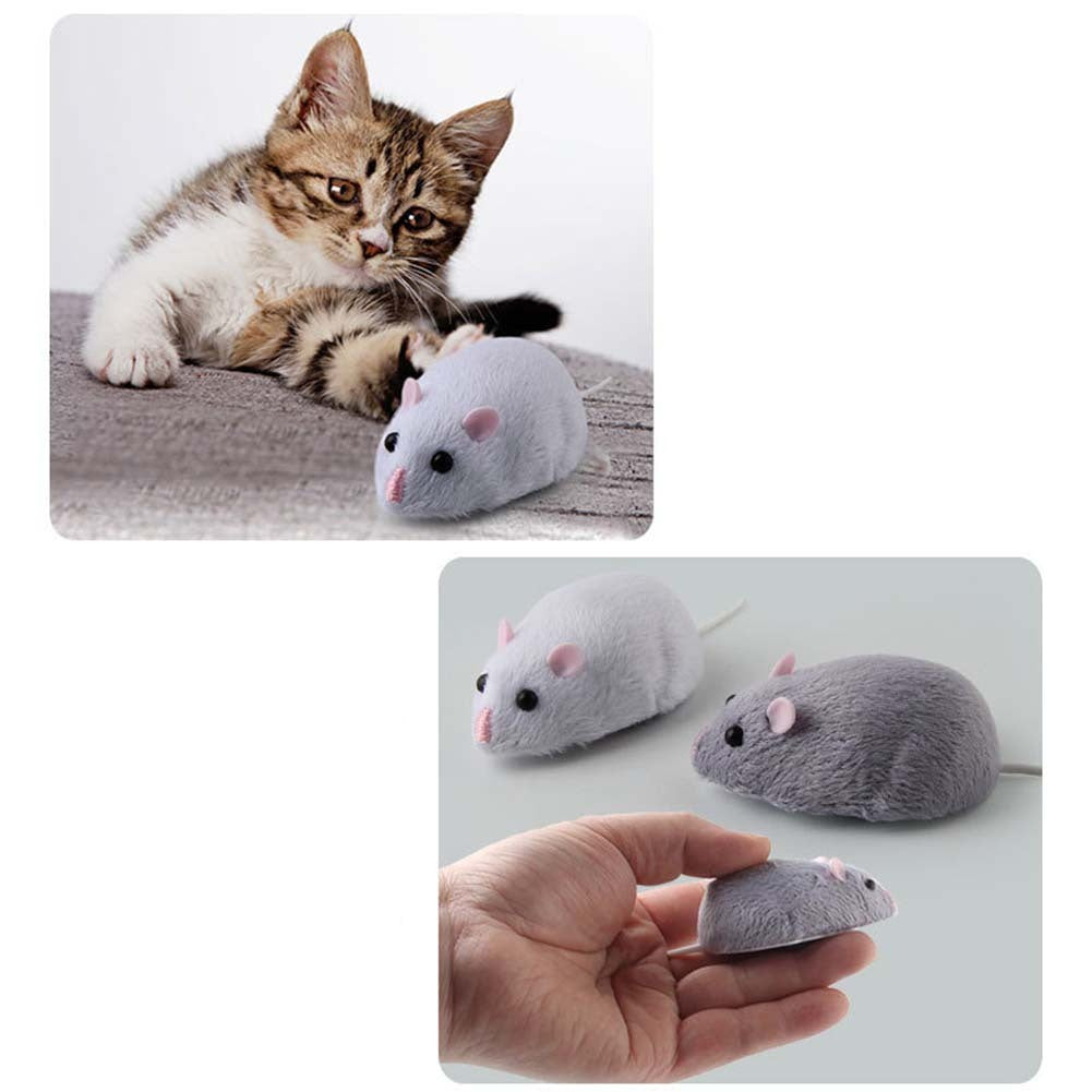 Wireless Remote Control Rat Toy Simulation Infrared Electronic Mouse Model for Cat Dog Scary Trick Toys White