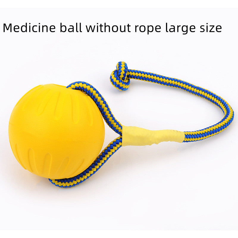 style: Large solid ball without rope - EVA Floating Pet Dog Training  Ball Puppy Bite Resistant Ball With Rope Pet Training Ball Chew Toys For Pet Supplies